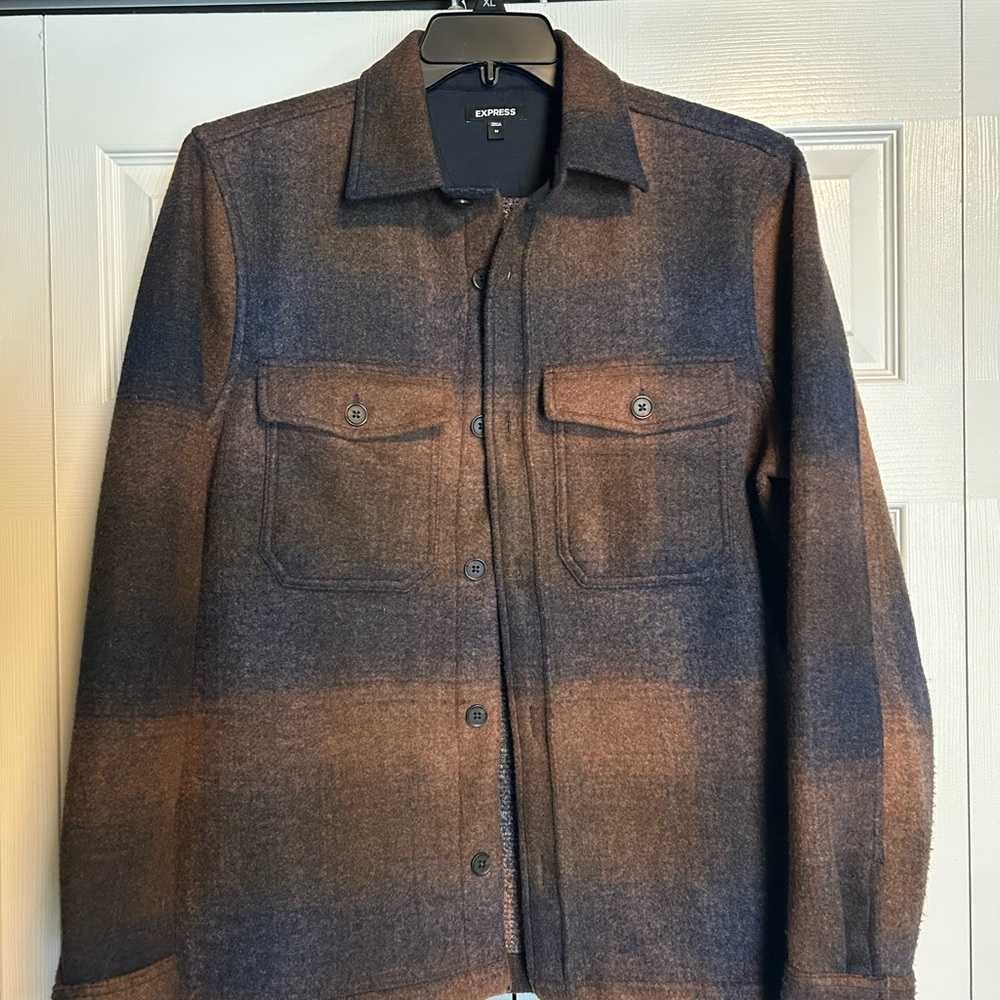 Express Light Jacket Brown/Navy Plaid